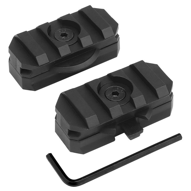 Adaptateur de montage sur rail latéral pour casque Rotation de guide à 360 degrés tactique Airsoft rapide 19 mm
