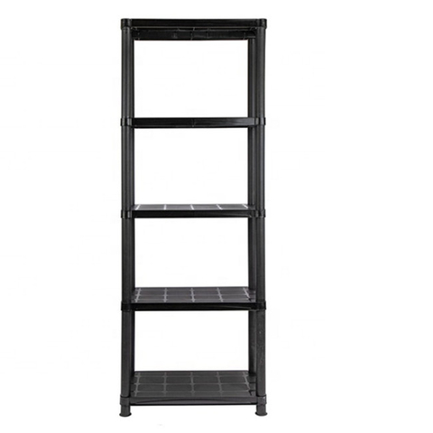 ÉTAGÈRE EN PLASTIQUE SOLIDE NOIRE 24X12 POUCES 3 NIVEAUX 4 NIVEAUX 5 NIVEAUX