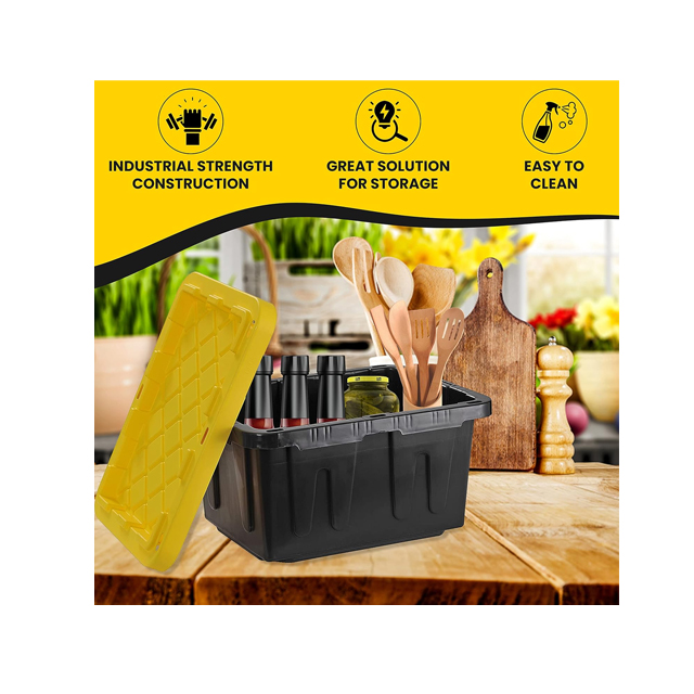 Boîte de rangement de 5 gallons, fourre-tout, boîte de rangement robuste