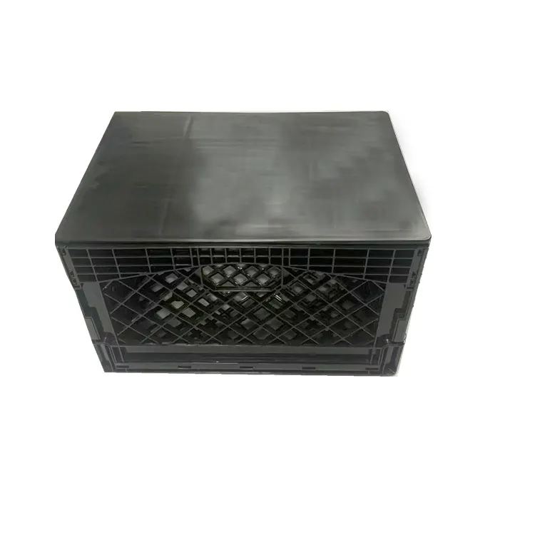 Caisse à lait pliable en plastique pliable de 24 pintes avec couvercle