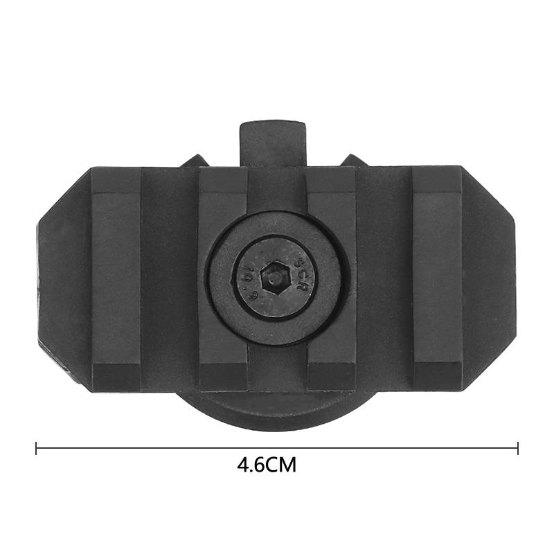 Adaptateur de montage sur rail latéral pour casque Rotation de guide à 360 degrés tactique Airsoft rapide 19 mm