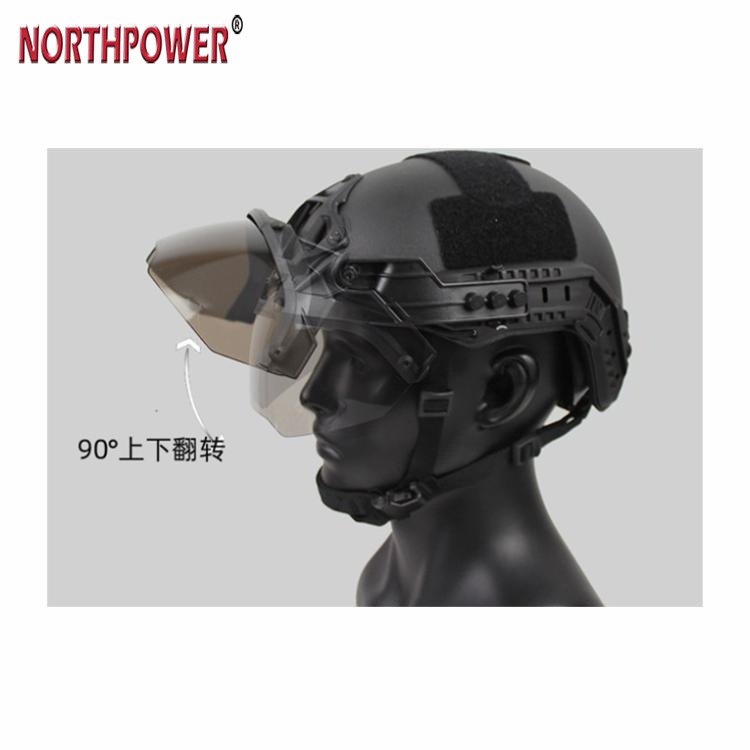 Casque réglable lunettes à rabat Airsoft Paintball casque rapide coupe-vent Anti-buée CS Wargame lunettes de Protection visière de Protection