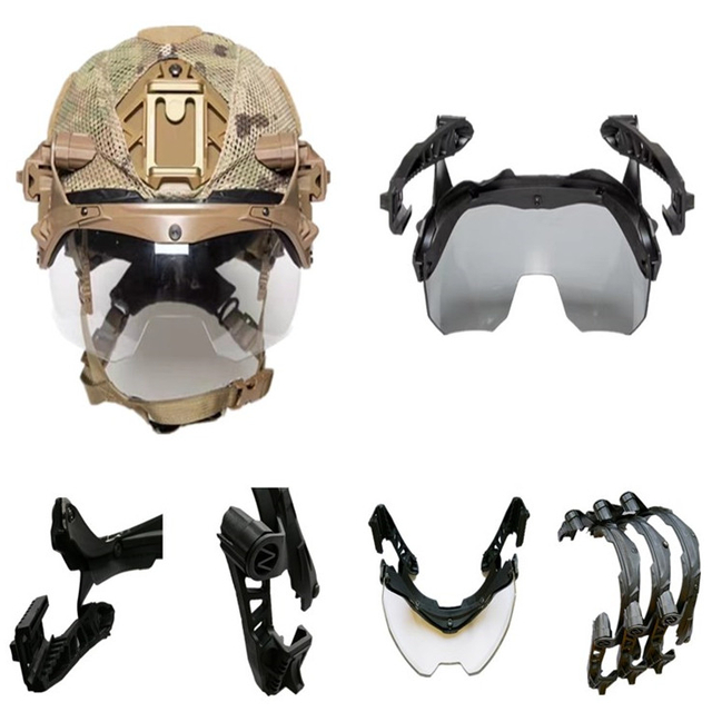 Rail Goggles Visor Lentille rabattable pour casque Wendy
