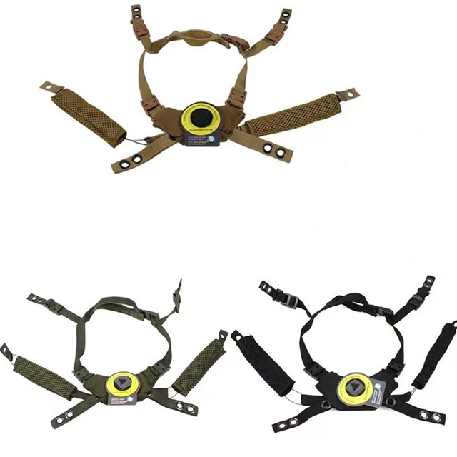 Système de Suspension de cadran de casque tactique mentonnière pour casque rapide MICH Wendy BK Tan OD