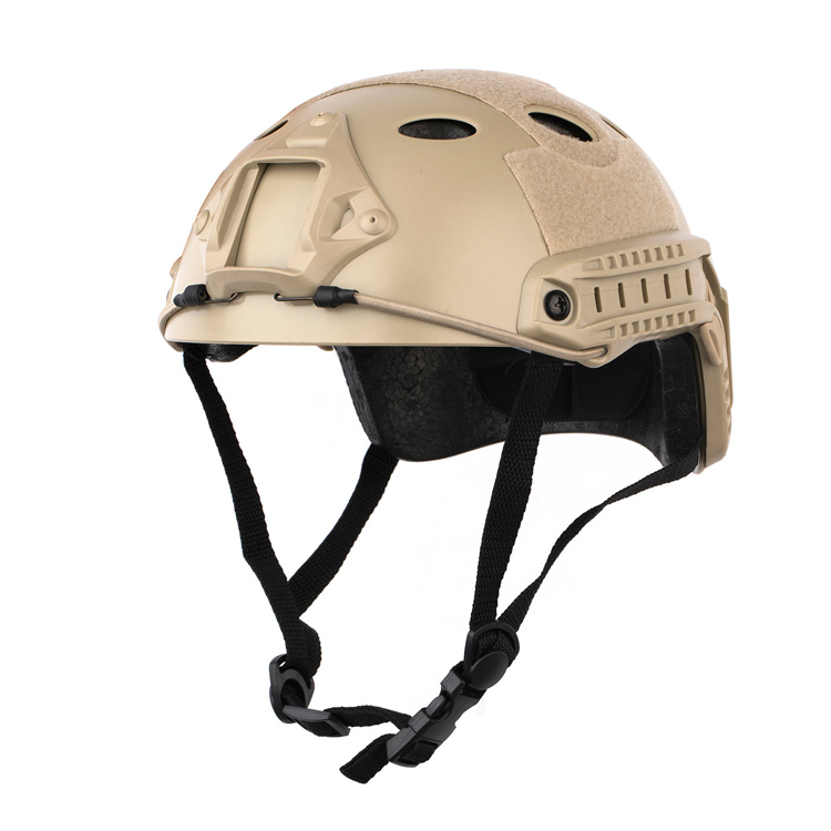 Casque rapide tactique Airsoft de type PJ avec support NVG et rail latéral
