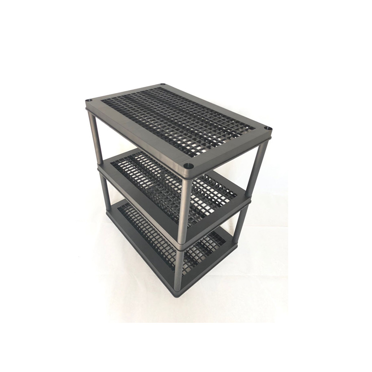 NOIR 36X24 pouces étagère de rangement ventilée robuste à 3 niveaux 4 niveaux 5 niveaux