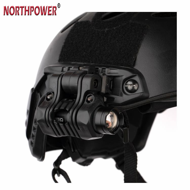 25.4mm 180 degrés Angle ajuster lampe de poche porte-casque torche Clip montage Rail pince Picatinny 21mm Rail