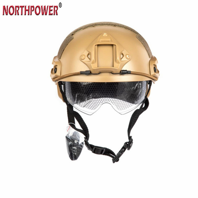 CASQUE FAST MH AVEC VISIÈRE DE PROTECTION Casque tactique militaire Airsoft Casque Bump