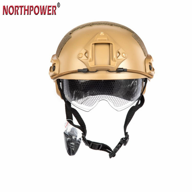 CASQUE FAST MH AVEC VISIÈRE DE PROTECTION Casque tactique militaire Airsoft Casque Bump