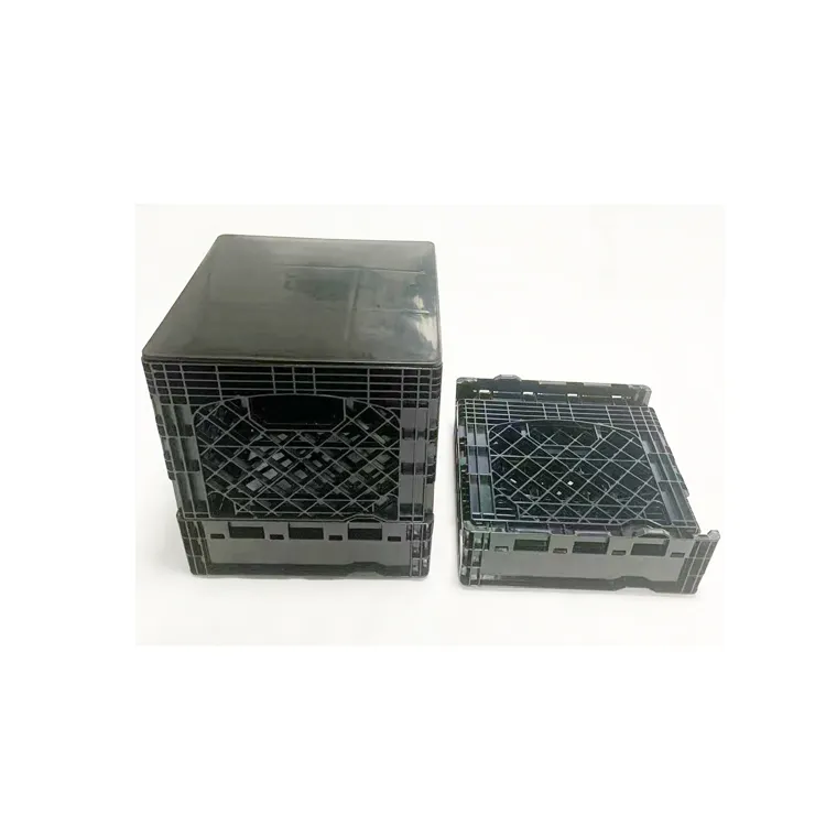 Caisses à lait pliables carrées de 16 pintes avec couvercle