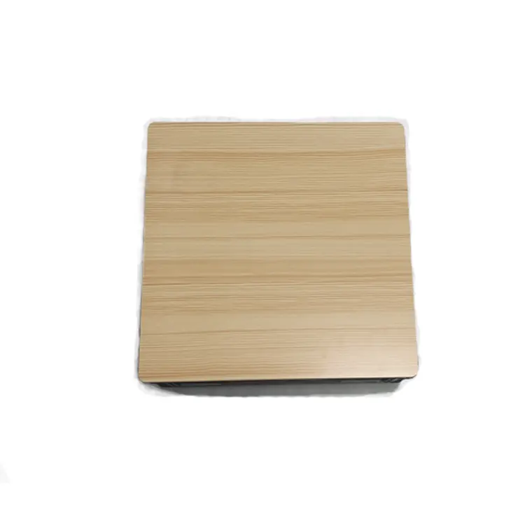 Caisse de lait de caisse de stockage de dépliage carré de 16 pintes avec couvercle en bois