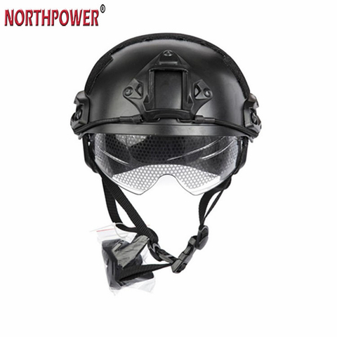 CASQUE FAST MH AVEC VISIÈRE DE PROTECTION Casque tactique militaire Airsoft Casque Bump
