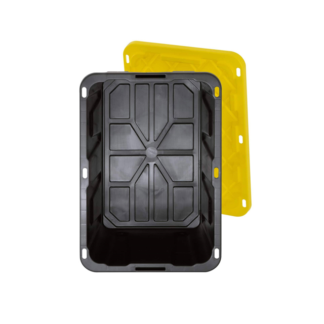 Boîte de rangement robuste fourre-tout BIN de stockage de 27 gallons