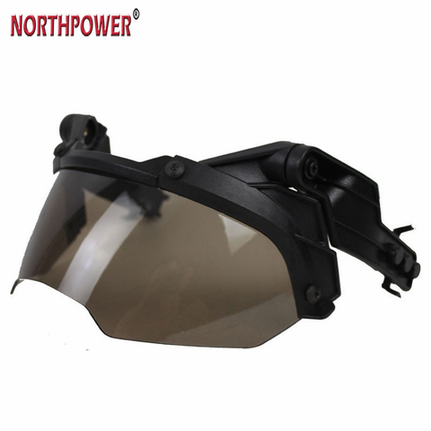 Casque réglable lunettes à rabat Airsoft Paintball casque rapide coupe-vent Anti-buée CS Wargame lunettes de Protection visière de Protection