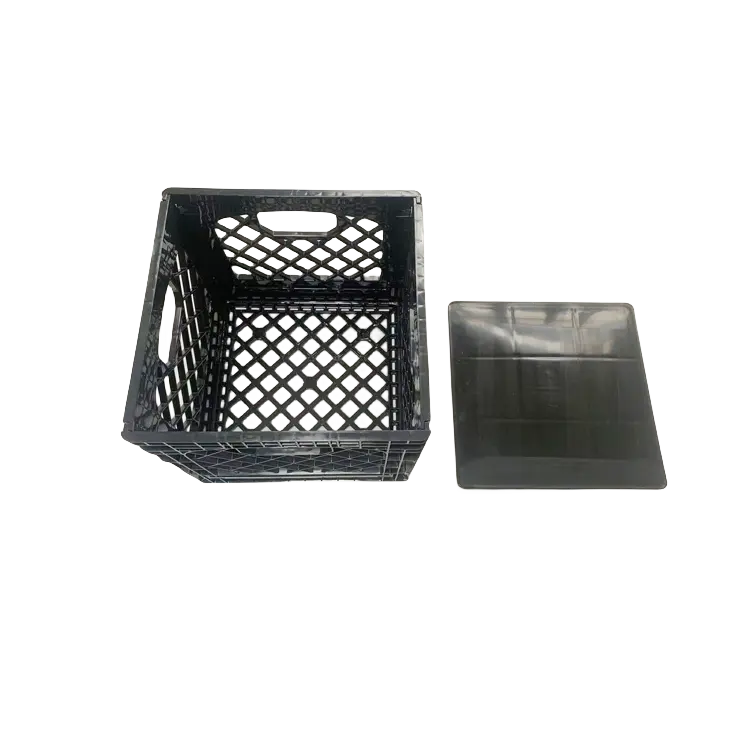 Couvercle en plastique pour caisse à lait pliante carrée de 16 litres
