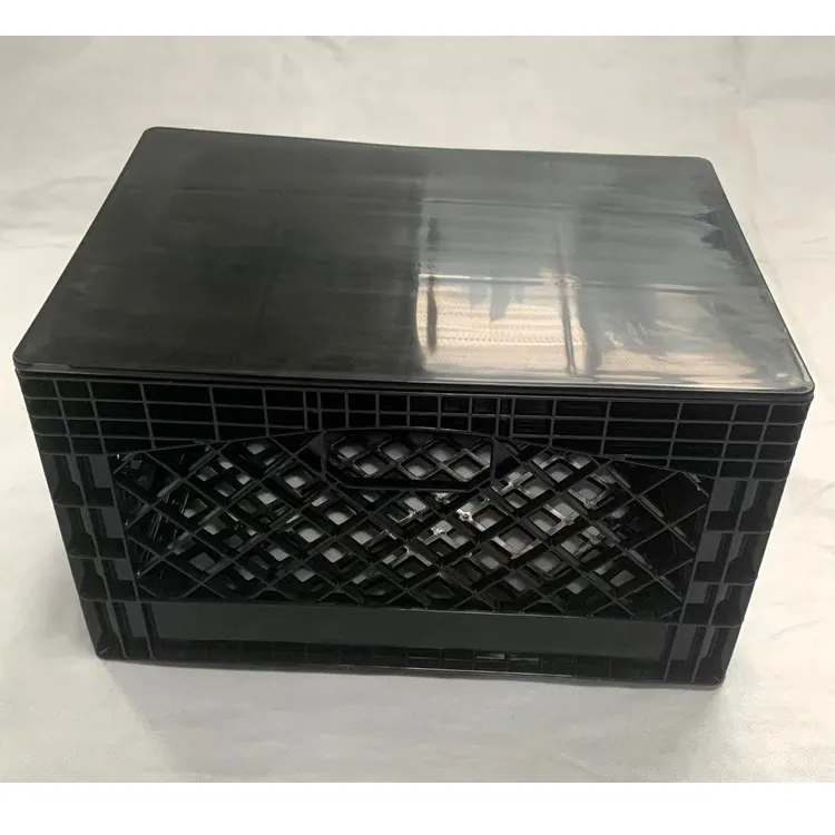 Caisse à lait dépliable rectangulaire robuste de 24 QT (6 gallons) empilable avec couvercle