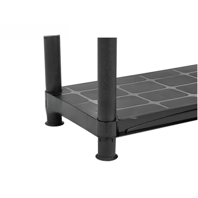 ÉTAGÈRE EN PLASTIQUE SOLIDE NOIRE 24X12 POUCES 3 NIVEAUX 4 NIVEAUX 5 NIVEAUX