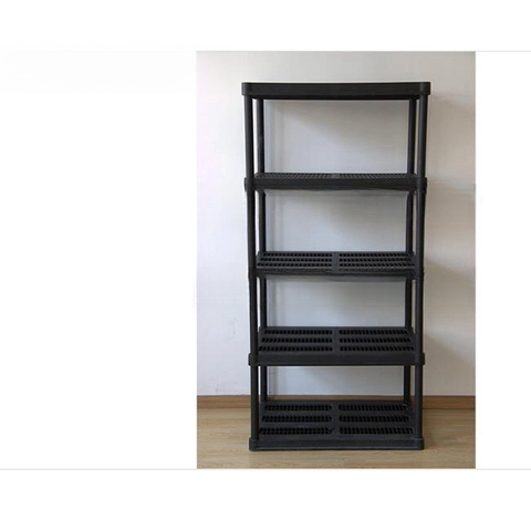 Étagère en plastique de 36x24 pouces, étagères en plastique robustes à 5 niveaux, étagère en plastique